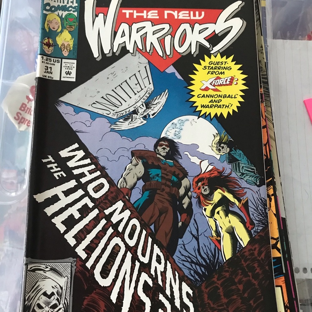 The New Warriors #31 Comic Book - Who Mourns the Hellions? (Black Cover)